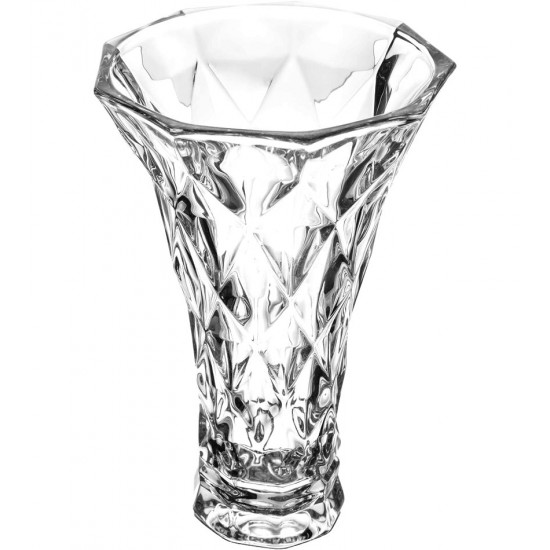 Vaso 25cm Por 15cm De Vidro Diamond